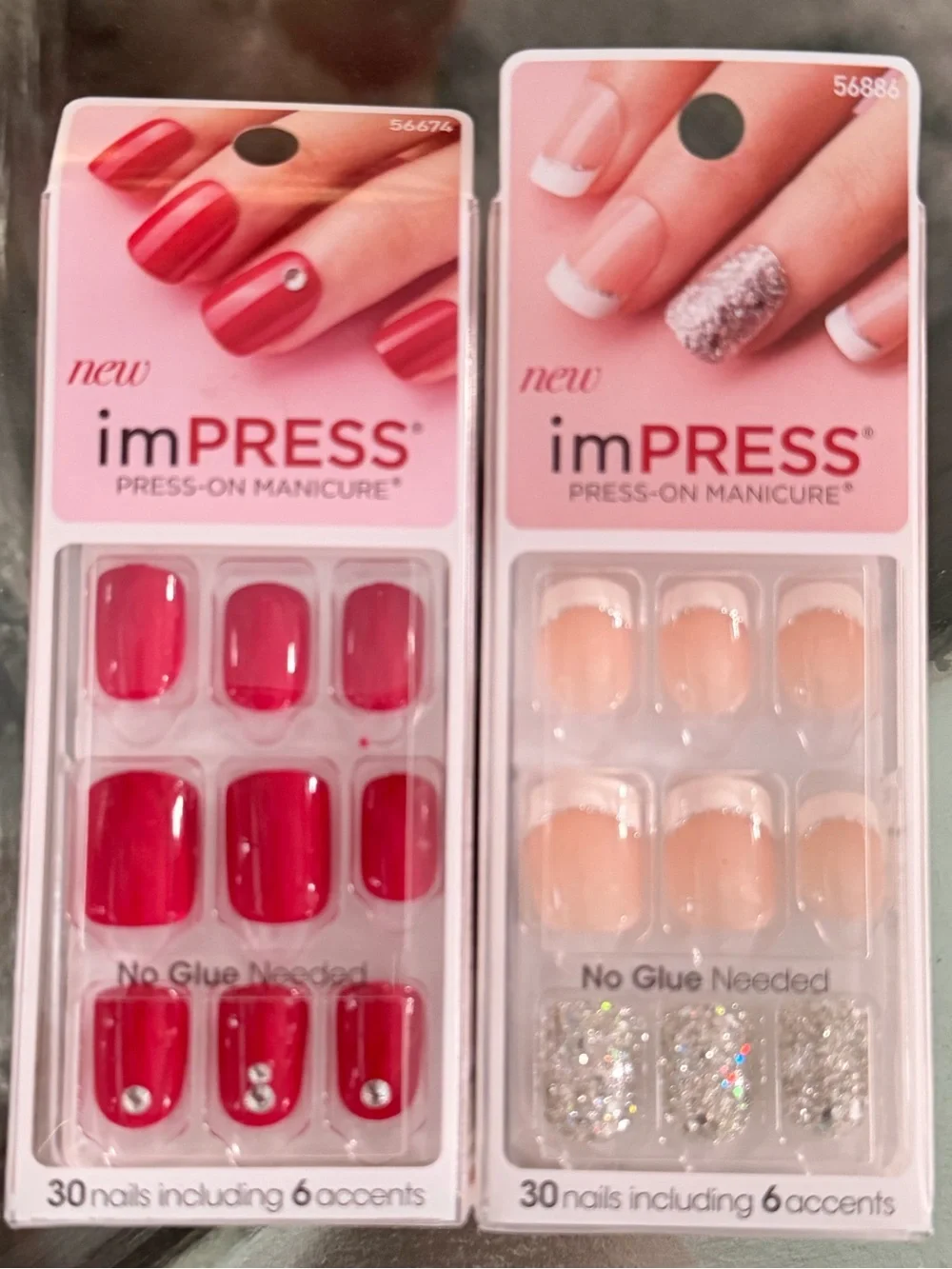 Set of 2 Nail Press-On Packaging